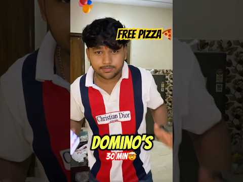 Domino’s pizza free after 30 min 🤯#shorts #challenge