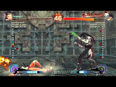 SSF4AE ver.2012 PC- isonobombom (Sakura) vs santaria20 (Vega) Ranked Match