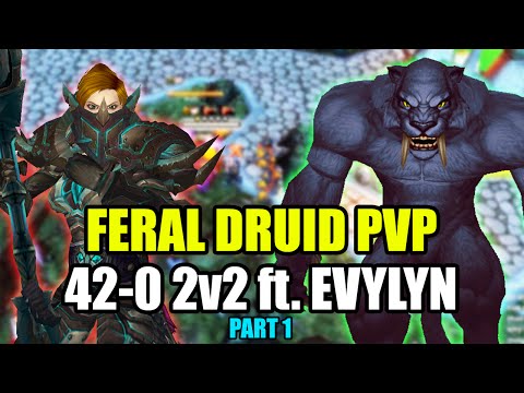 WoD 6.2.2 Feral Druid PvP: Feral/Fury Warrior 2v2 42-0 ft. Evylyn #1 [World of Warcraft 6.2]
