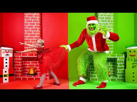 Katya and Dima Girl vs Grinch Challenge + more Kids Videos