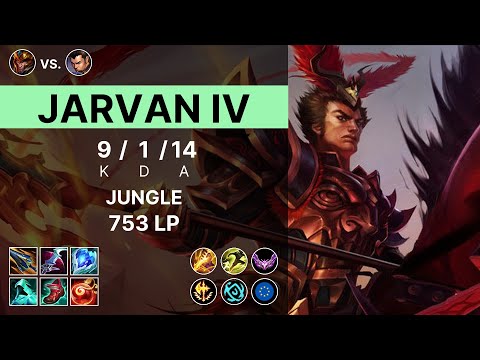 Jarvan IV Jungle vs Xin Zhao 753 LP Master - EUW Patch 25.10