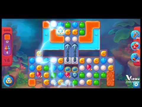 Fishdom. 9446 hard level no boosters and diamonds. 14 moves