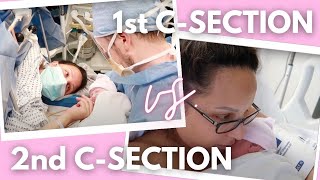 FIRST C-SECTION VS. REPEAT C-SECTION | wild differences between my 2 c-sections .. you need to know!