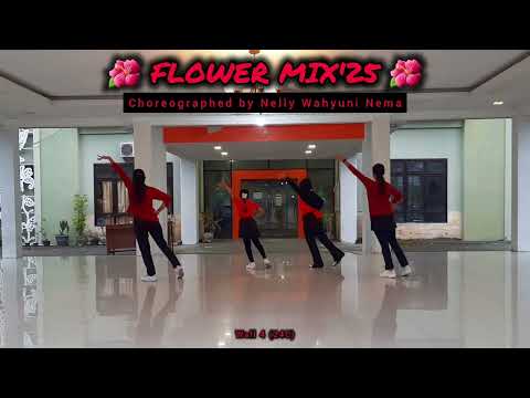 FLOWER MIX'25 LD | Beginner | Chor by @nellywahyuninema | Demo by Rayya Dance