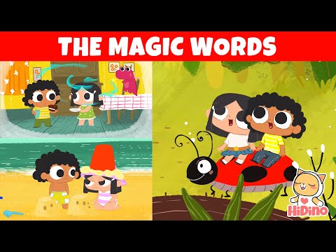 The Magic Words 🎩| Thank you, I’m sorry and please | HiDino Kids Songs