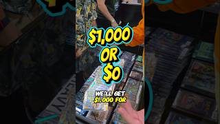 $1,000 or $0 coin flip for a pack of Pokemon cards.
