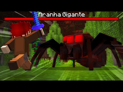 ENFRENTEI A ARANHA GIGANTE DO MINECRAFT