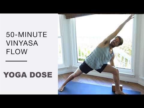 50 min vinyasa flow for strength and flexibility | Yoga Dose