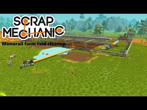 Scrap Mechanic monorail v2 FARM CLEANUP modded