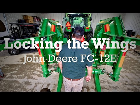 How to Lock the Wings on a John Deere FC12E Flex Wing Rotary Cutter (Step-by-Step)