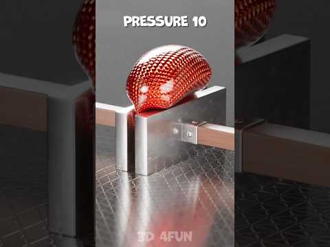 Satisfying Ball Compression Test in Cinema 4D #cinema4d #blender3d #softbody #3danimation #3dphysics