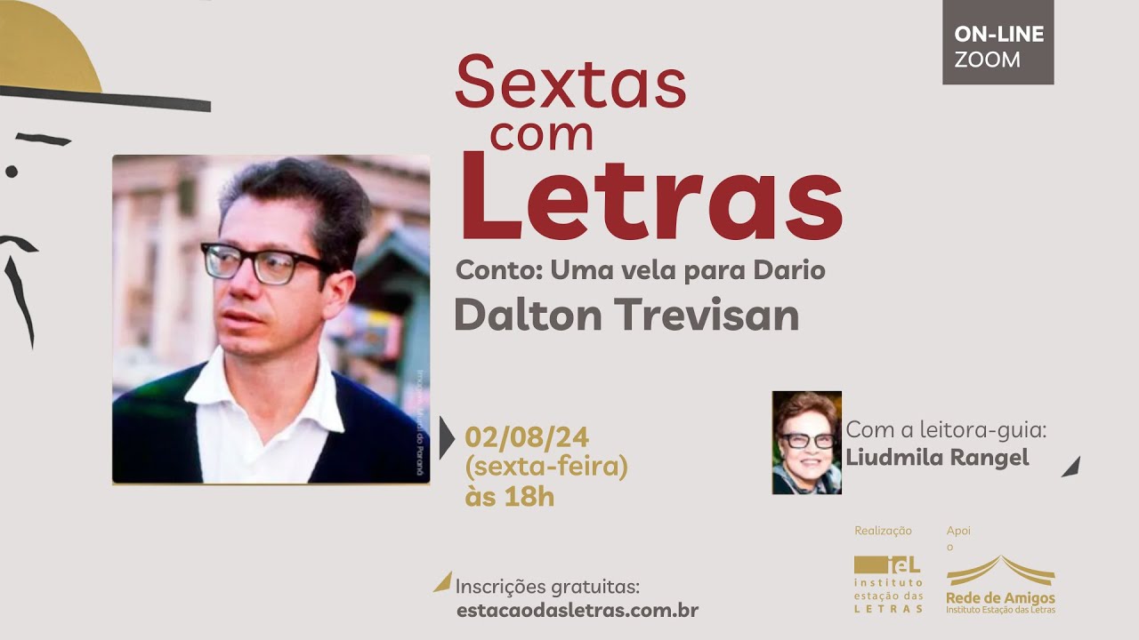 Sextas com letras - Agosto 2024 - Conto uma Vela para Dario de Dalton Trevisan