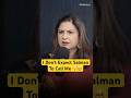 Kunickaa Sadanand Reveals Salman Khan Ignored Her During De Th Threats Shorts Salmankhan Sad