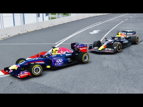 Red Bull F1 2022 RB18 vs Red Bull F1 2013 Sebastian Vettel at Baku