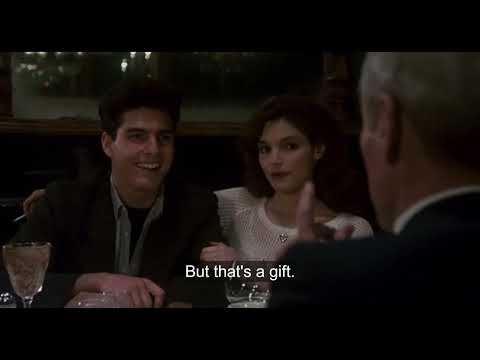 The Color Of Money - Dinner Scene, Fast Eddie tutors Vincent the Kid