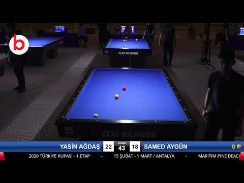 YASİN AĞDAŞ & SAMED AYGÜN Bilardo Maçı - 2020 GENÇLER 1.ETAP-2.TUR B1