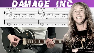 METALLICA - DAMAGE INC. (Guitar cover with TAB | Lesson)