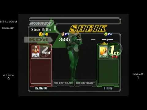 SSS 9.1 SSBM -- Mr. Lemon (Dr. Mario) vs. bonfire10 (Sheik) - Melee LSF