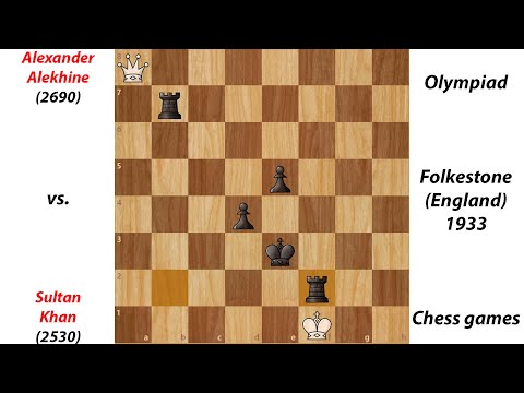 Alexander Alekhine vs. Sultan Khan | Olympiad Folkestone (England) 1933 | Chess games