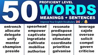 Proficient English: 50 Powerful Words for Leadership & Influence (Speak Like a Native)