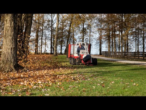 Huge Leaf Cleanup With One Tractor - Ventrac Leaf Removal System