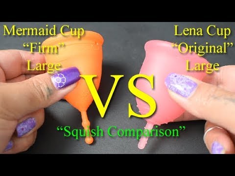 Mermaid Cup Firm vs Lena Original Large "Squish" - Menstrual Cups