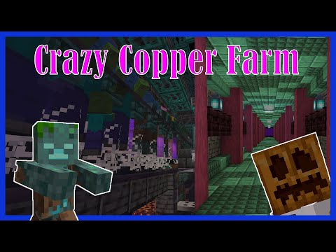 Efficient Copper Farm and Nether Tunnel Minecraft Java 1.18.1