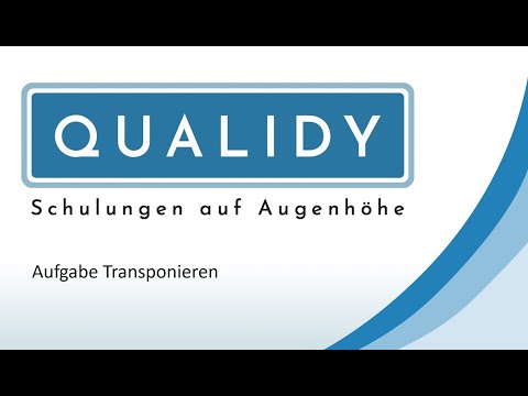 Aufgabe Transponieren