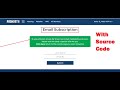 With Source Code How To Make Email Subscription Page In PHP 2020