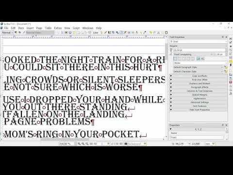SCRIBUS - Lesson 05 - Text Frames, Link Frame Threading, Importing Texts from Word, Hyphenation