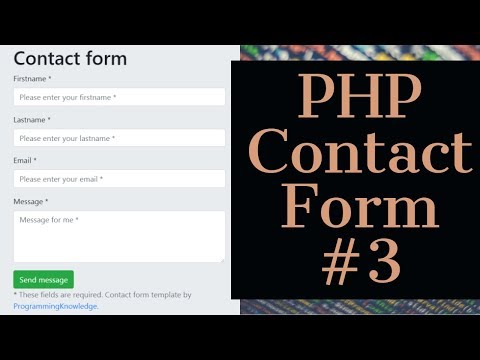 PHP Tutorial | How to Create A PHP Contact Form with Validation and Email Submit 3