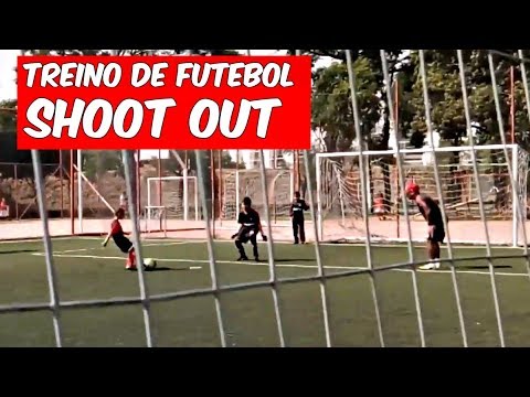 EXERCÍCIOS DE FUTEBOL l Nicolas em treino de finalização SHOOT OUT (Cara cara com goleiro)