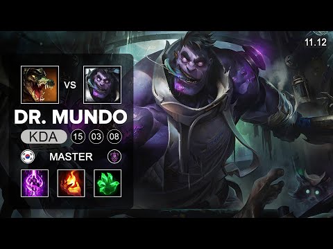 Dr.Mundo Top vs Renekton - KR Master Patch 11.12