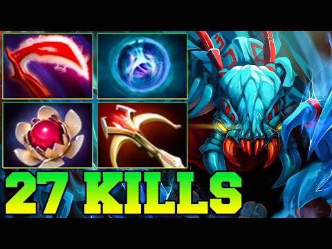 27 Kills Weaver Dota 2 !! Weaver Dota 2 Carry Safelane Pro Gameplay Guide Build 7.40
