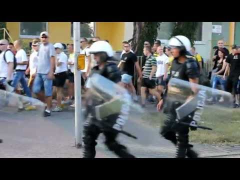 Przemarsz kibiców Motoru Lublin w Puławach