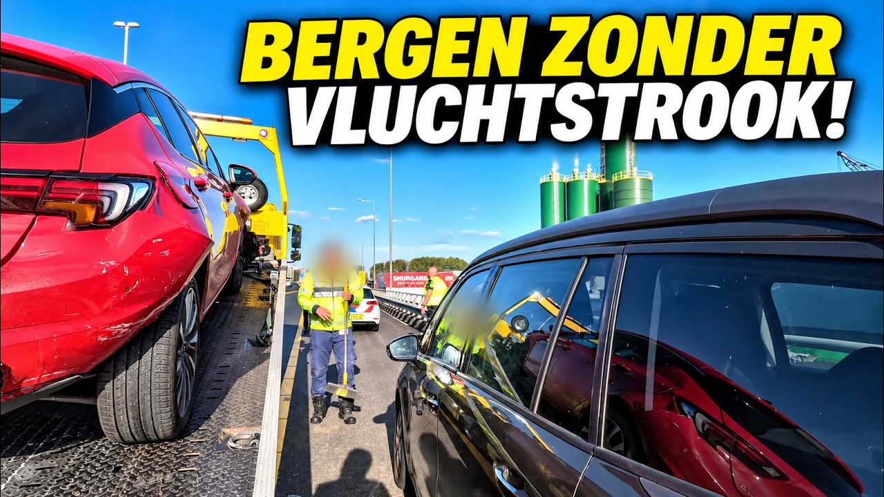 Kettingbotsing op de A20: twee auto’s bergen zonder vluchtstrook