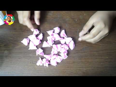 How To Make Tissue Paper Cherry Blossoms ||