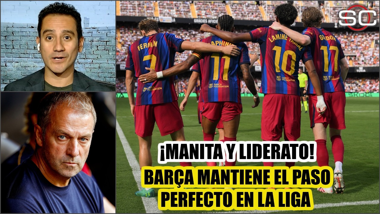 BARCELONA TOMÓ LIDERATO de LA LIGA tras golear al VALENCIA y desplazó al REAL MADRID | SportsCenter