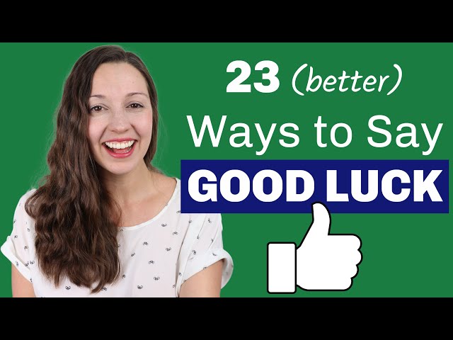 Video Pronunciation of good luck in English