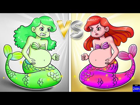 Gold Mermaid vs Silver Mermaid - Taking Care Baby + More Zozobee Nursery Rhymes & Kids Songs