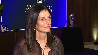 Manon Rhéaume, GM of Detroit's PWHL team, talks with us at awards ceremony