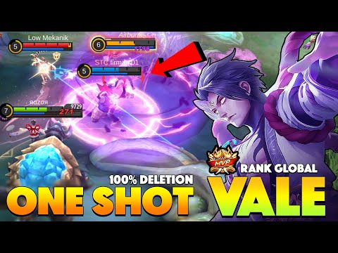 ONE-SHOT!! VALE BEST BUILD 2021 ~ VALE GAMEPLAY 2021 ~ VALE MOBILE LEGENDS ~ VALE TOP GLOBAL 2021