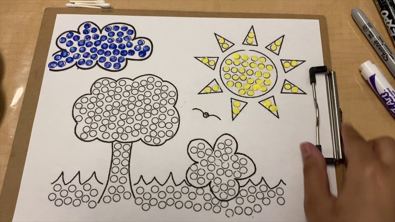 Dotted Q-Tip Painting