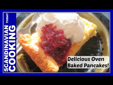 How To Make Finnish Pancakes - Pannukakku - This Finnish baked pancake recipe is sooo good!