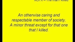 NOFX - The man I killed (Lyrics)