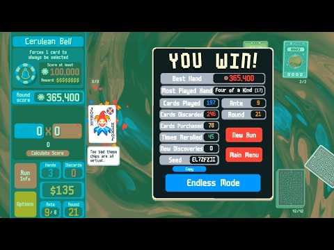 my Balatro jokerless win (with no talking)