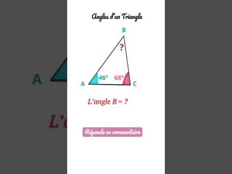 Calcul des angles d’un triangle quelconque #maths #mathscollege #shorts
