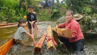 Continuing to build a new wooden house, it will be very hard.