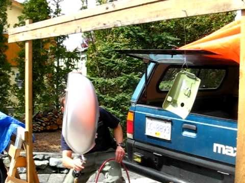 Spraying Dupli-Color Brilliant Silver