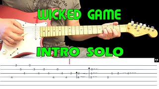 WICKED GAME - Guitar lesson - Guitar intro (with tabs) - Chris Isaak - fast &amp; slow version